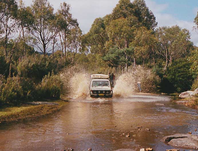 creek crossing near Adamsfield Tasmania
