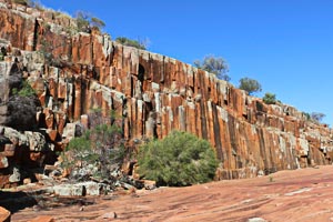 sample of the organ pipe foundations in the Gawler Ranges